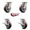 Service Caster 6 Inch Kingpinless Poly on Polyolefin Wheel Swivel Caster Set with 2 Brakes SCC SCC-KP30S620-PPUR-2-SLB-2 - alternate 6